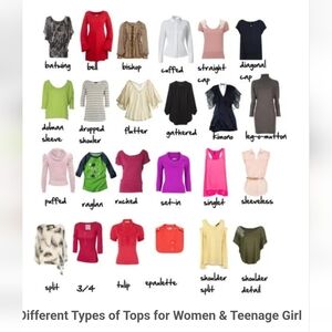 Different types of tops